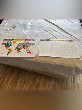 5/$25 Melissa and Doug Write a Mat addition problems and countries of the world